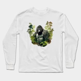 Black Gorilla Long Sleeve T-Shirt